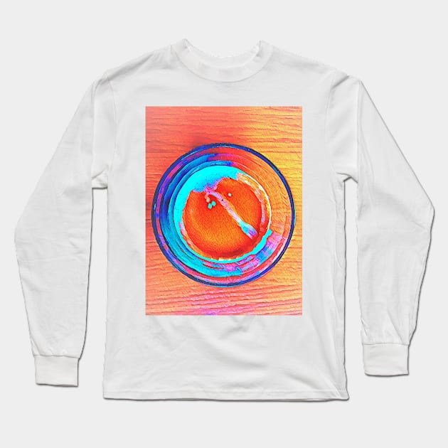 Tropical Summertime  Coffee Ring Long Sleeve T-Shirt by Tovers